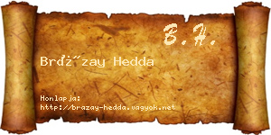 Brázay Hedda névjegykártya